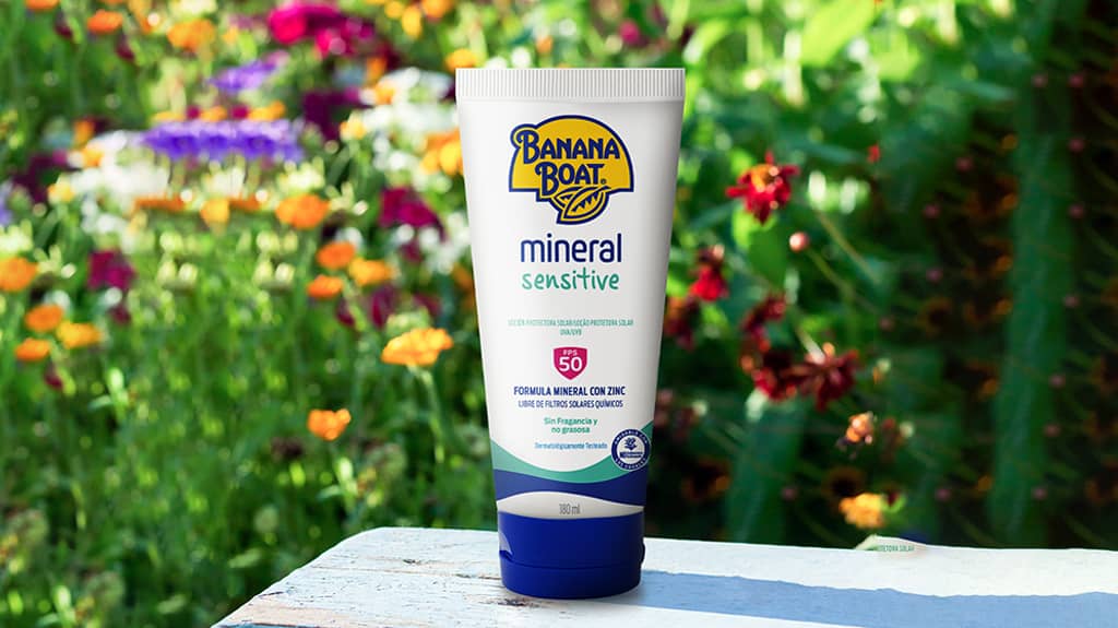 Banner Producto de banana boat en su presentacion mineral sensitive