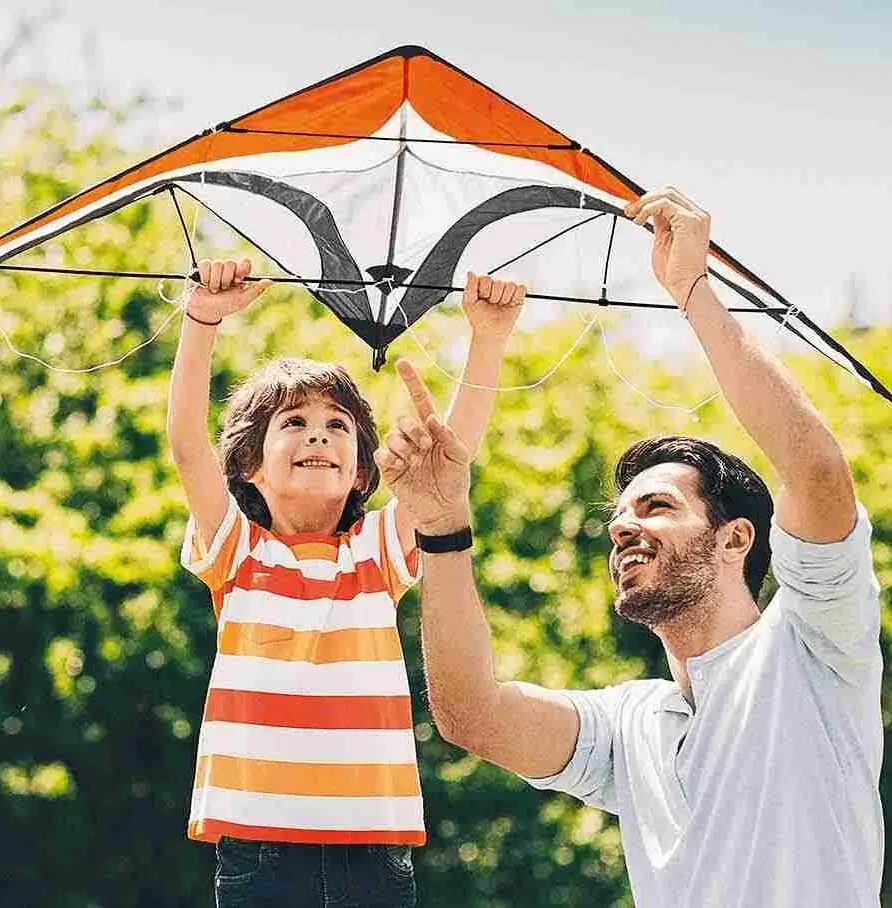 Imagen blog, padre e hijo jugando con volantín